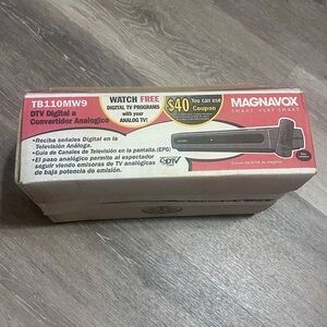 Magnavox TB110MW9 Digital TV Converter Box & Remote | Analog TV Compatible | NIB